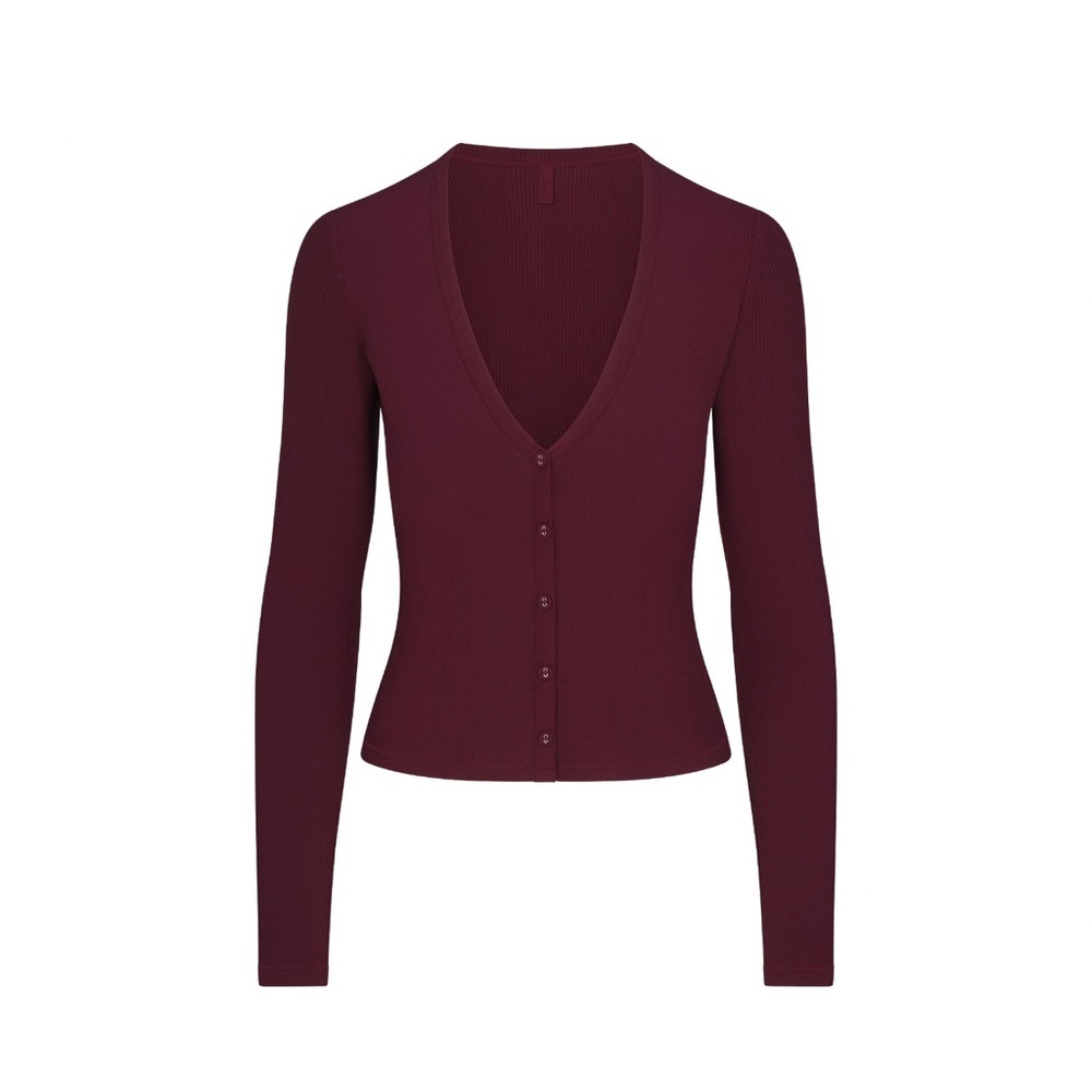 SKIMS Soft Lounge Cardigan - BORDEAUX
